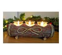 Rustic Log Candle Holder Table Centre Piece Tea Light holder
