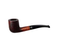 RUSTIC MARRONE semi bent billiard rustic briar tobacco pipe