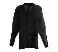 Rustic Mesh Shirt - male - Issey Miyake - Casual Shirts - Black - XL - Shirts XL