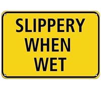 Rustic Metal Sign Post Slippery When Wet Slippery When Wet Signs Vintage Metal Sign 8x12 inches