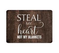Rustic Metal Signs Outdoor Steal My Heart Not My Blankets Home Décor Garage Signs for Fence Restaurants Outdoor Art Poster Gift for Gate 10x14 Inch