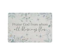 Rustic Metal Tin Sign Christian Wall Decor Poster Wall Art Praise God from Whom All Blessings Flow Christian Posters for Home Living Room Bedroom Office Decor 8x12 Inch