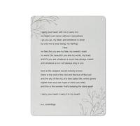 Rustic Metal Tin Sign E.E. Cummings Poems I Carry Your Heart Painting Prints For Home Wall Art Decor Artwork 12x16 Inch