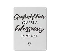 Rustic Metal Tin Sign Godmother Gifts from Goddaughter Godson, Godmother You are A Blessing in My Life, Birthday Christmas Mother's Gifts for Godmother from Godchild, Wall Art Paintings 12x16 Inch