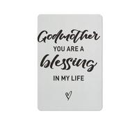 Rustic Metal Tin Sign Godmother Gifts from Goddaughter Godson, Godmother You are A Blessing in My Life, Birthday Christmas Mother's Gifts for Godmother from Godchild, Wall Art Paintings 8x12 Inch