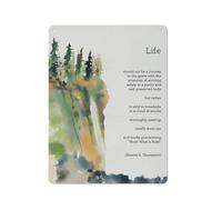 Rustic Metal Tin Sign Inspirational Literary Quote Life Should Not Be A Journey to The Grave Print Wall Art Home Office Decor Watercolor Painting Poster 12x16 Inch