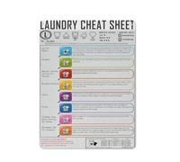 Rustic Metal Tin Sign Laundry Cheat Sheet Sign Laundry Room Wall Decor Colorful Washing Symbols Minimalist Instruction Wall Art Stain Removal Chart Poster For Bathroom Washroom Kitchen 12x16 Inch
