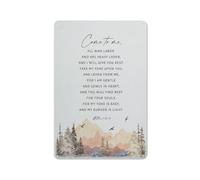 Rustic Metal Tin Sign Matthew 11.28 30 Bible Verse Wall Art Watercolor Mountains Christian Wall Decor Farmhouse Decor Art Poster And Wall Art Picture Print Family Bedroom Decor Posters 8x12 Inch