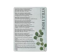 Rustic Metal Tin Sign Maya Angelou Quotes Still Irise You May Write Me Down in History Wall Art Inspirational Decor Motivational Poster Picture Artwork, Painting Gift for Office Home Decor 8x12 Inch