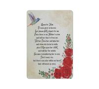 Rustic Metal Tin Sign Mermorial Bereavement Poem If Roses Grow In Heaven Wall Art Decor Poster Painting Memory Of Mother Poetry Print For Home Decor, Sympathy Gift 8x12 Inch
