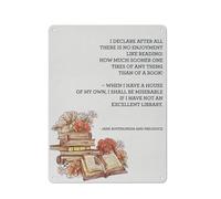 Rustic Metal Tin Sign Reading Quote Print Wall Art Home Decor I Declare After All There is No Enjoyment Like Reading Painting Poster 12x16 Inch