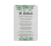 Rustic Metal Tin Sign The Beatitudes Scripture Sign Home Wall Art Decor Bible Verse Painting Christian Poster 8x12 Inch