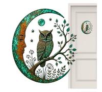 Rustic Metal Wall Art 3 Sizes Crescent Bee Cutout For Indoor Hanging