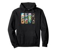Rustic Mountain River Fishing Camping Art Pullover Hoodie