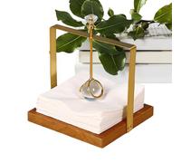 Rustic Napkin Holder, Standing Wooden Napkin Dispenser, Retro Napkin Dispenser, for Bathroom, Table, Farmhouse, Dining Counter, Living Room, Restaurant, Party