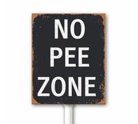Rustic No Dog Peeing Sign No Pee Zone Yard Sign With Stake Keep Off Grass Or Lawn Dog Free Zone Be A Good Neighbor Dogs Owner Gift 12x15 CM Sturdy Aluminum Highly Visible Outdoor Rust Free