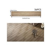 (Rustic Oak) AceHome 36PCS Self-adhesive PVC Vinyl Wood Design Covering Planks for DIY Home Decor & Renovation - Peel and Stick