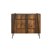 Timber Art Design Abbey Rustic Chest Of Drawers 4 Drawer Bedroom Living Room Storage Industrial