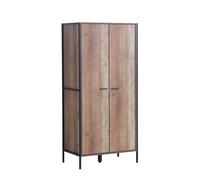 Timber Art Design Stretton Urban 2 Door Double Wardrobe Bedroom Furniture Rustic Industrial Oak