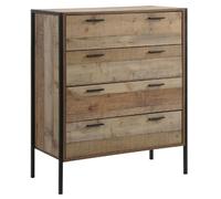 Rustic Oak Bedroom Set Wardrobe Chest Drawers Bedside Cabinet Industrial