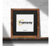 (Rustic Oak With Black Mount, 12x12 Pic (14x14 Frame)) Square Size Rustic Oak Picture Frame Photo Frames With Multicolored Mount Flat Wooden Poster Frames