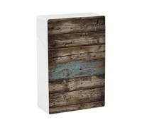 Rustic Old Barn Wood Cigarette Case Vintage Cigarette Holder Case for Men Women Cigarette Box Cigarettes Smoking Accessories 20 Capacity Container Storage Box for Smoke 97mm King Size