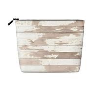 Rustic Old Barn Wood Patterned Single Layer Cosmetic Bag, Travel Toiletry Bag, Suitable for Business Trips and Daily use.