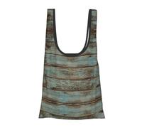 Rustic Old Barn Wood Print Foldable Reusable Grocery Bag Lightweight Shopping Tote for Groceries Travel Beach Eco-Friendly Compact Adventure Tote