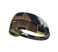 Rustic Old Barn Wood Print Men's and Women's Anti Sweat Headbands for Exercise, Basketball Running Fitness Anti Slip Headbands