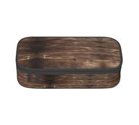Rustic Old Barn Wood Print Pencil Case,Large Capacity Pencil Case,Multi-Purpose Makeup Pouch with Zipper