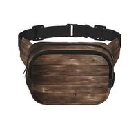 Rustic Old Barn Wood print Womens Fanny Pack Everyday Hip Pouch Waist Bag for Travel Outdoor Running Hunting for Adult, Black, One Size