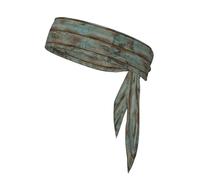 Rustic Old Barn Wood Printing Double-Sided Head Tie Lightweight & Adjustable Keeps Hair Away Perfect For Sports