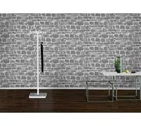 RUSTIC OLD GREY STONE BRICK WALL QUALITY FEATURE DESIGNER WALLPAPER RASCH 265620