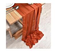 Rustic Orange Table Runner - 4-Piece Set, 70x300cm, Transparent Wedding Decor, Romantic Bridal Shower and Birthday Party Table Decoration