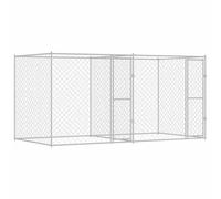 Rustic Outdoor Dog Canoe 4 x 2 m Model with Galvanised Steel Doors, Weather Resistant, Spacious for Large Breeds such as the Golden Retriever, Durable and Easy to Assemble Design with