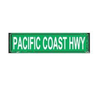 Rustic Pacific Coast Road Trip Decor Vintage Highway 1 Metal Sign - 16x4 Inch California Travel Wall Art for Garage or Man Cave