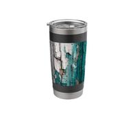 Rustic Peeling Paint Abstract Patina Grunge Panel Stainless Steel Insulated Tumbler