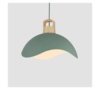 Rustic Pendant Light Macarons Wood Art Single Head Metal DropLights Petal-Shaped Dining Suspension Lamp Home Color Chandelier with Adjustable Cord LED Chandelie,Hang