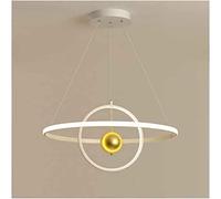 rustic pendant light simple modern creative living room bedroom dining room art opposite sex aluminum alloy chandelier (size:white,color:warm light)