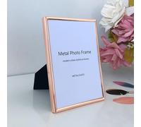 Rustic Picture Frames 5x7 Inches Metal RectangleDesk and Wall Hanging Photo frames for Home/Wall Décor, Horizontal & Vertical, Rose Gold