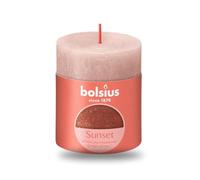 Rustic Pillar Candles - Sunset (Misty Pink & Amber)