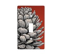 Rustic Pine Cone Light Switch Cover Plate/Outlet Covers, Autumn Inspired Warm Red Decor, Thermoplastic Wall Plates, Standard Size Single Toggle