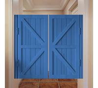 Rustic Pine Wood Saloon DoorHalf Cafe Style Swinging Doors for Kitchen & Bar Entrance 180° Auto Close Metal Hinges Blue 70x90cmPerfect for Hallway Decor