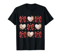Rustic Plaid Hearts Floral Elements Elegance Valentine T-Shirt