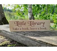 Rustic Plaque Sign Signs Little Library sign en Signs With Sayings 4x16 Inch