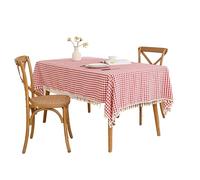 Rustic Polyester Table Cloth Washable Cotton Buffalo Check Tablecloth Wrinkle-Free Country Linen Perfect for Home Kitchen Dining Parties Birthdays Events