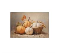 Rustic Pumpkin Fall Poster Pumpkin still Life Fall Decor Vintage Autumn Halloween Autumn Decor Thanksgiving Unframe-style 08x12inch(20x30cm)