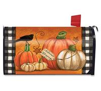 Rustic Pumpkins Fall Magnetic Mailbox Cover Primitive Crow Standard