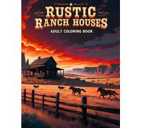 Rustic Ranch Houses Adult Coloring Book: 38 Country Scene Pages with Wooden Porches, Dirt Paths and Open Sky Views - For Fans of Farm Life Art, ... (Joanna Mitchell - The Art of Calm and Color)