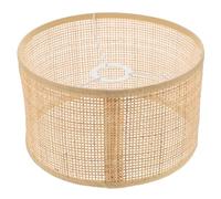 Rustic Rattan Woven Lamp Shade Decorative Hanging Cover | E27 Square Weave, Elegant Home Decor Accent, Fine Workmanship, Not Easy to Fade, Eye Protection